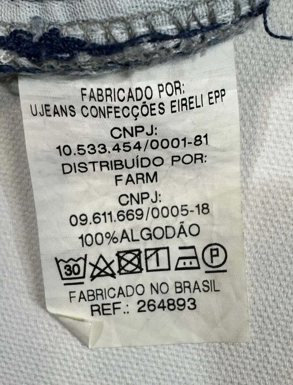 Farm Rio Denim Shorts Size 40 Blue Distressed Cutoff